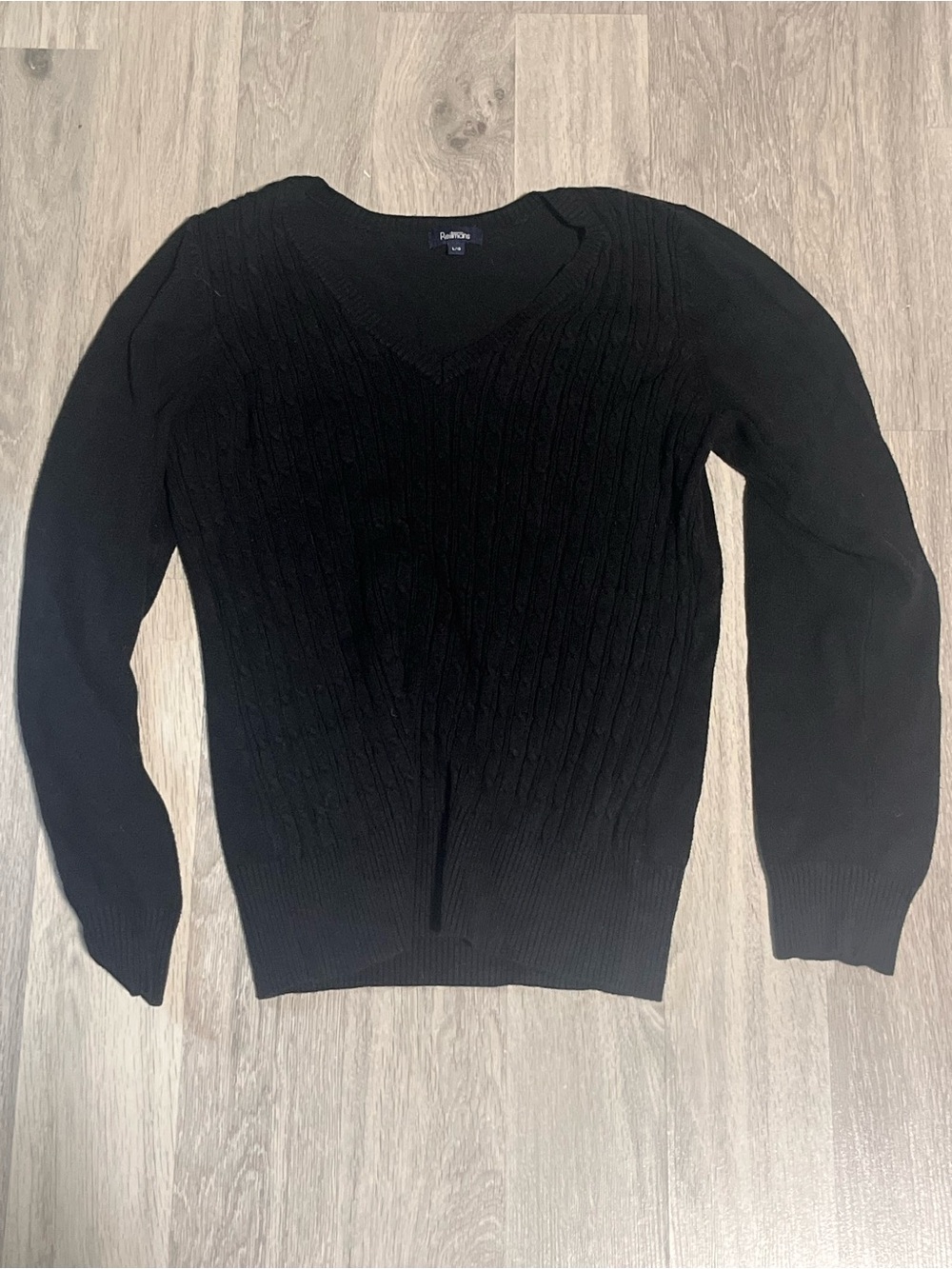 black v-neck sweater